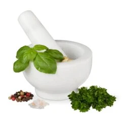 Petit Mortier En Marbre Avec Pilon