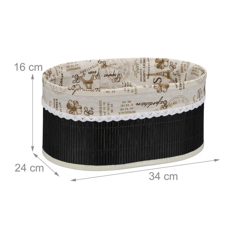 Corbeille De Pain En Bambou Noire – Image 10