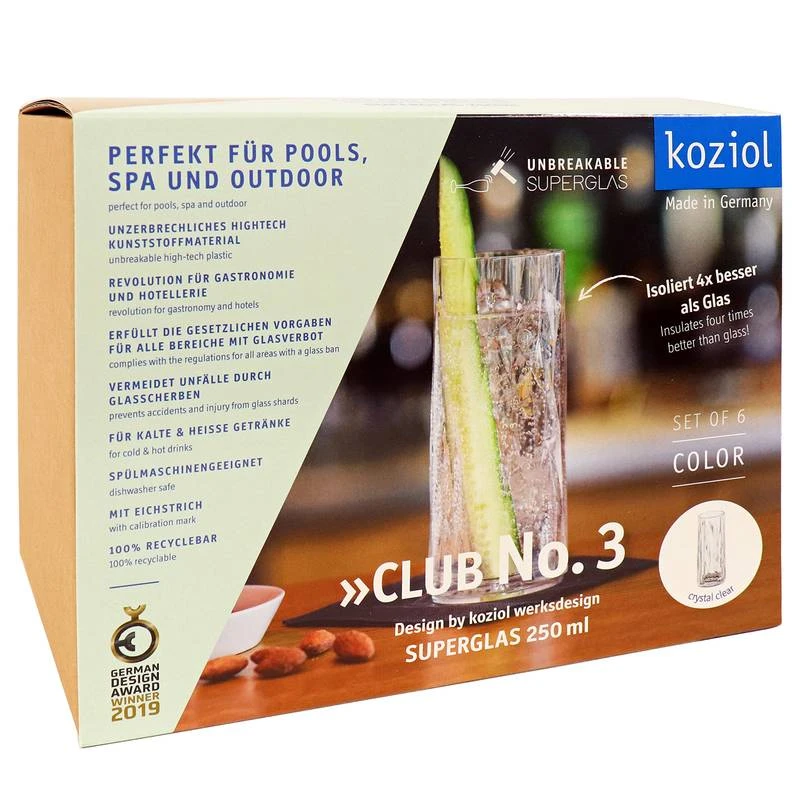 Koziol Verres Club No. 3 (lot De 6) – Image 3
