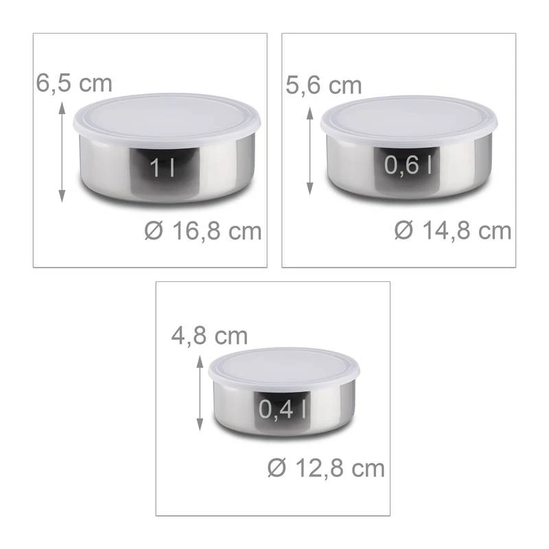 Bol Mélangeur Saladier Lot De 5 En Inox – Image 8
