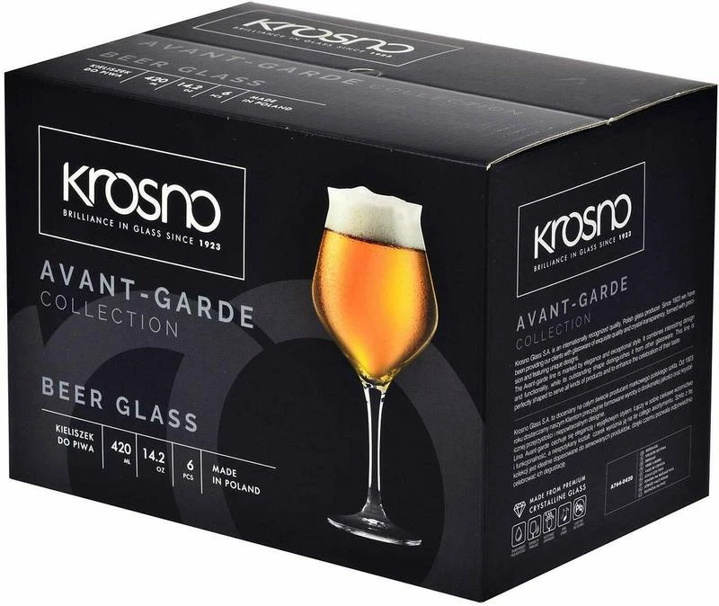Krosno Avant-Garde Verres Tulipe à Bière – Image 3