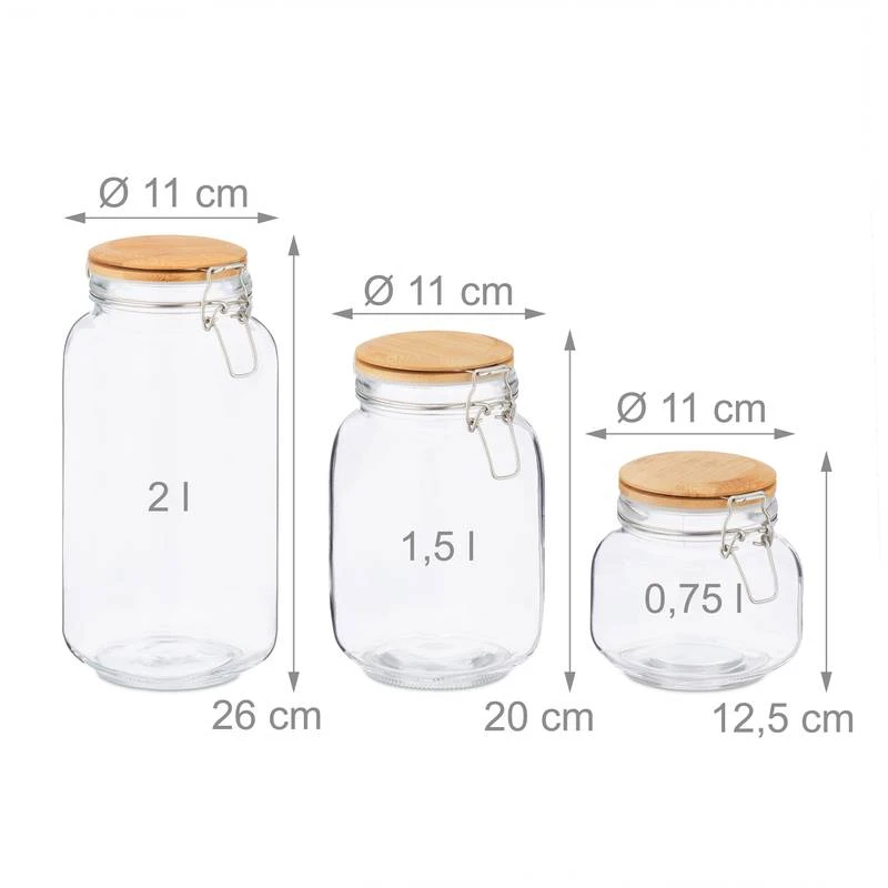 15x Bocaux En Verre Fermeture à Agrafes – Image 8