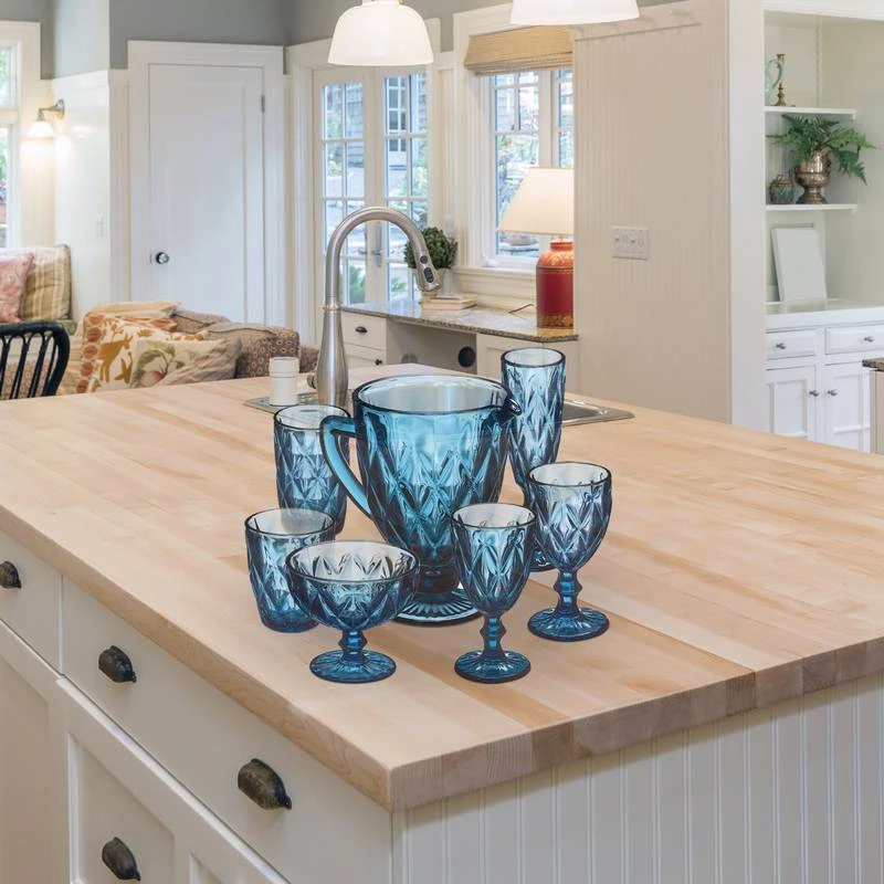 Lot De 7 Verres Bleus – Image 2