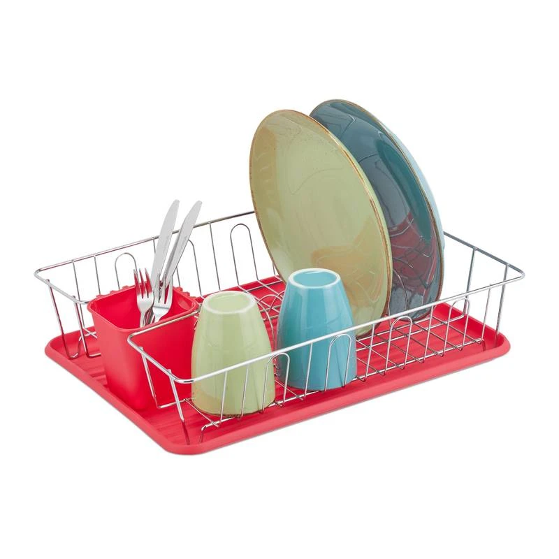 Égouttoir Avec Panier à Couverts Rouge – Image 5