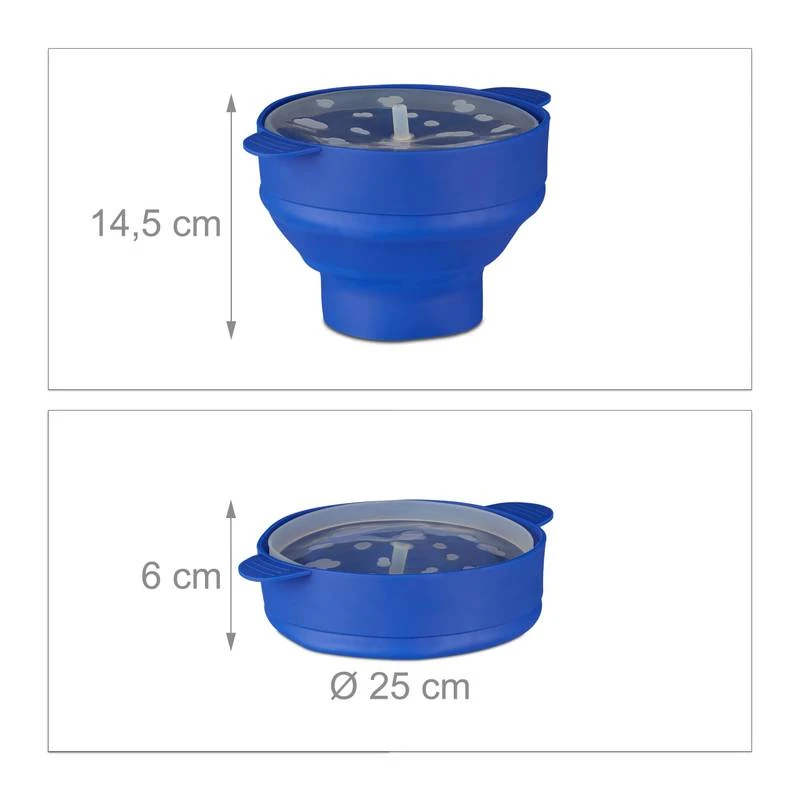 Bol à Pop-corn Micro-ondes Bleu – Image 7