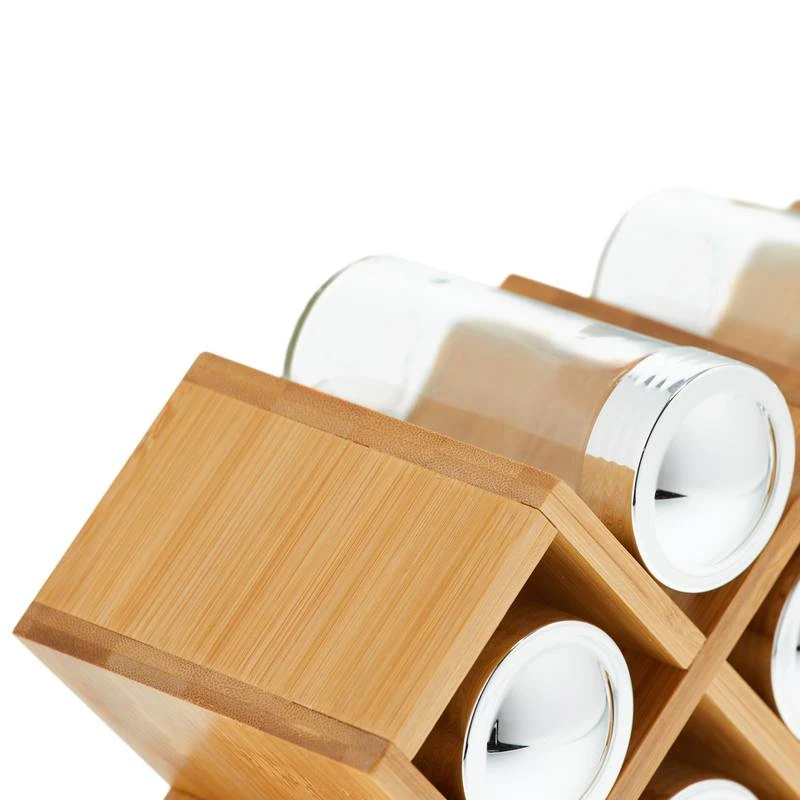 Etagère à épices En Bambou Avec 18 Pots – Image 8