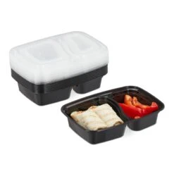 10x Meal Prep Containers 2 Compartiments