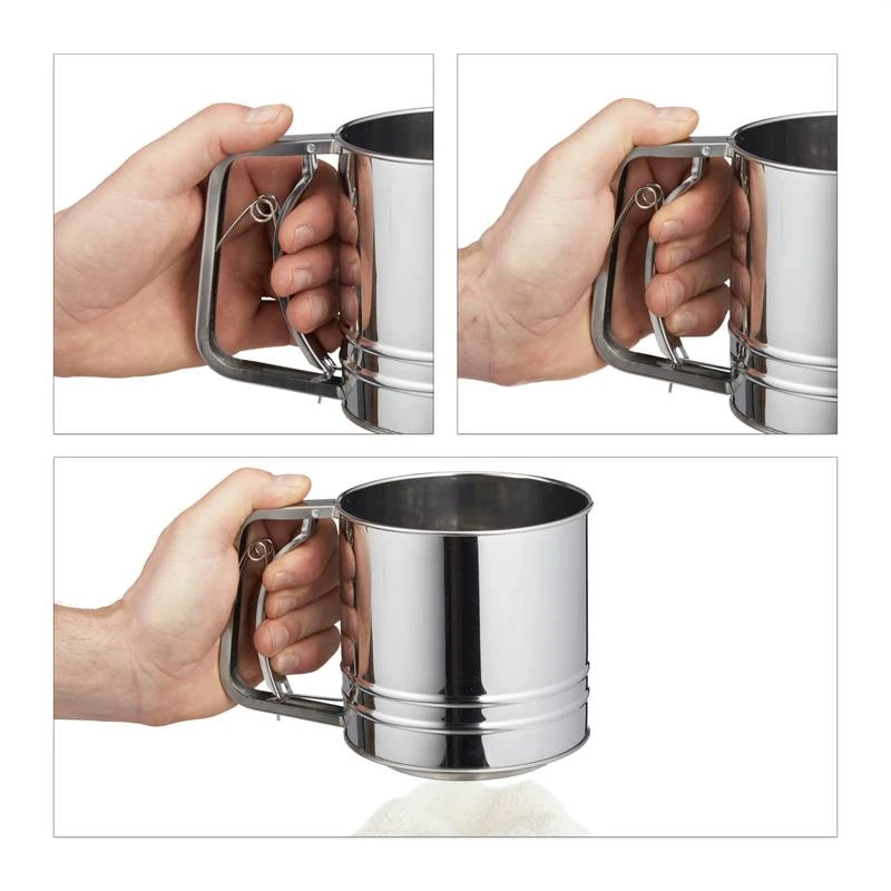 2x Tamis Pour Farine Manuels Acier Inox – Image 5