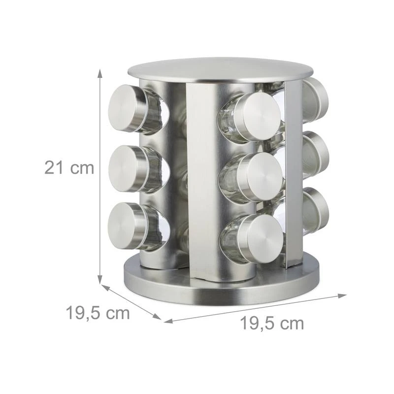Étagère à Épices Set 12 Pièces Inox – Image 8