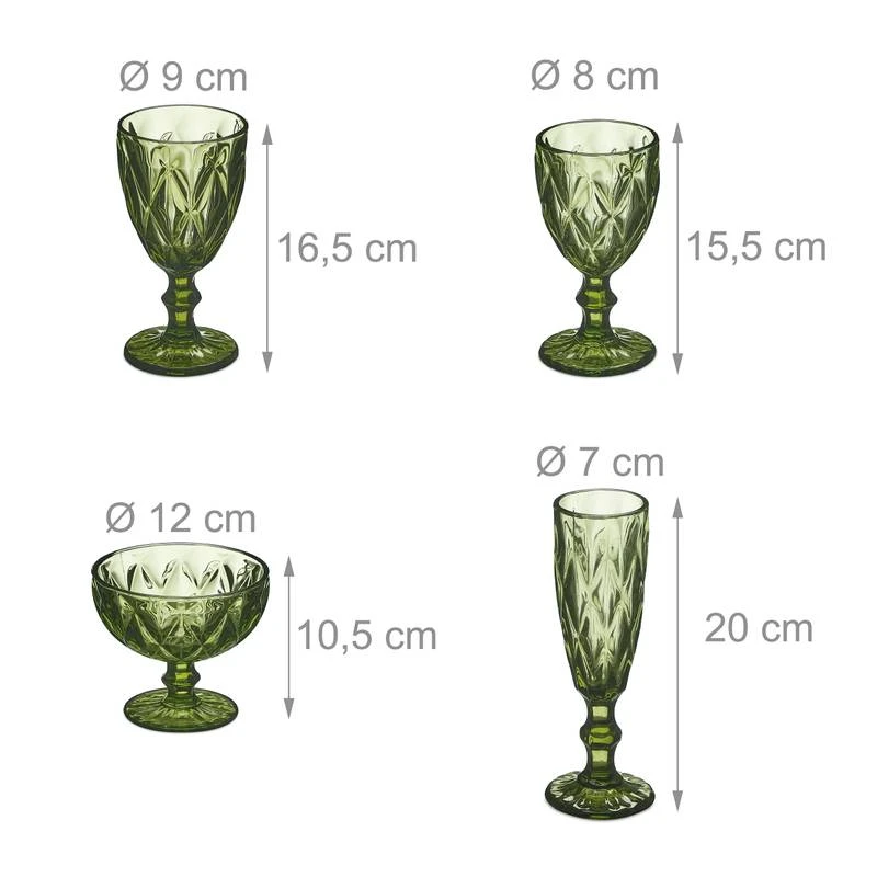 Lot De 7 Verres Verts – Image 8