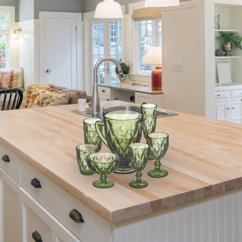 Lot De 7 Verres Verts – Image 2