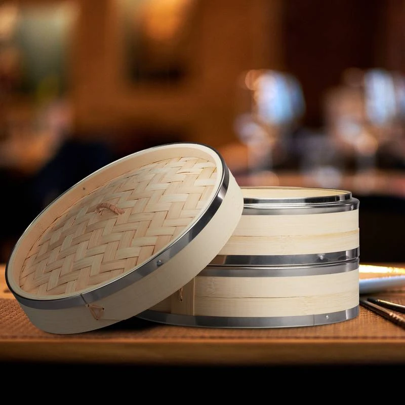 Cuiseur Vapeur Bambou 2 Niveaux – Image 2