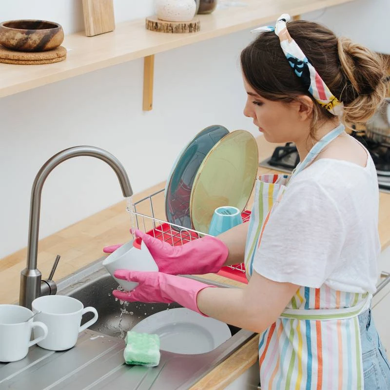 Égouttoir Avec Panier à Couverts Rouge – Image 3