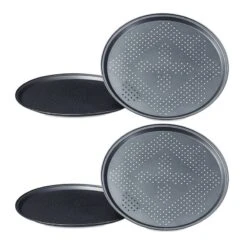 4x Plaques De Cuisson Pizza Perforées