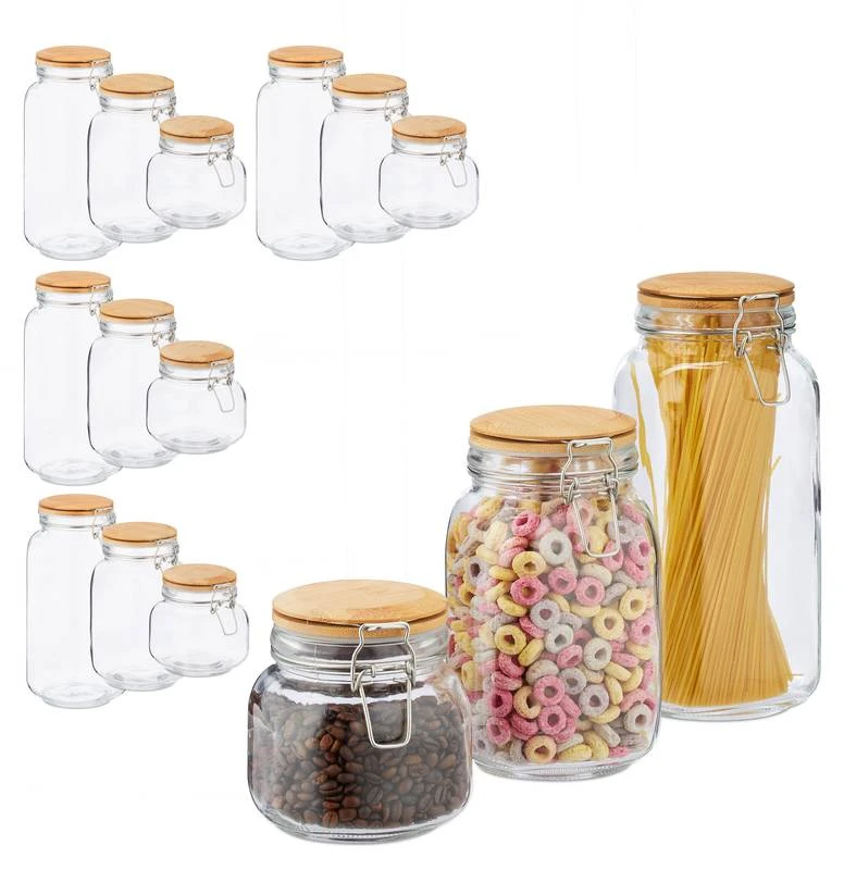 15x Bocaux En Verre Fermeture Ă Agrafes