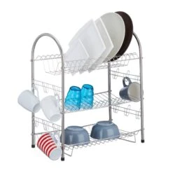 Egouttoir à Vaisselle 3 étages Inox
