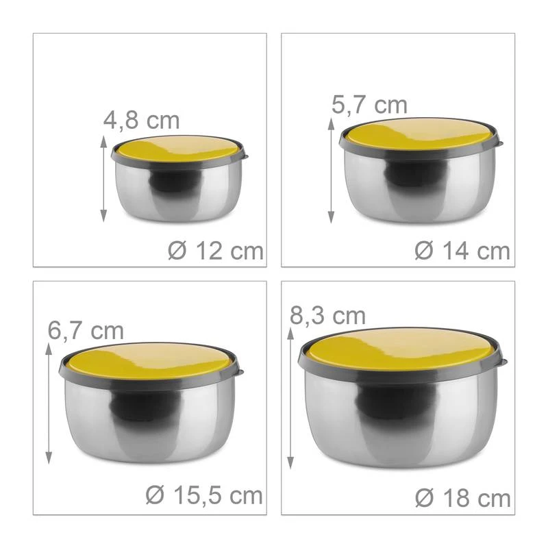 Lot De 4 Bols Avec Couvercle – Image 3