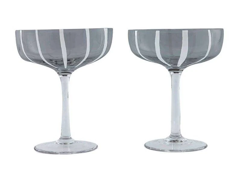 Verre - Lot De 2 Gris