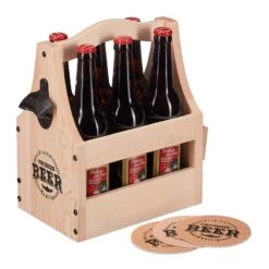 Porte-bouteille En Bois Avec Décapsuleur