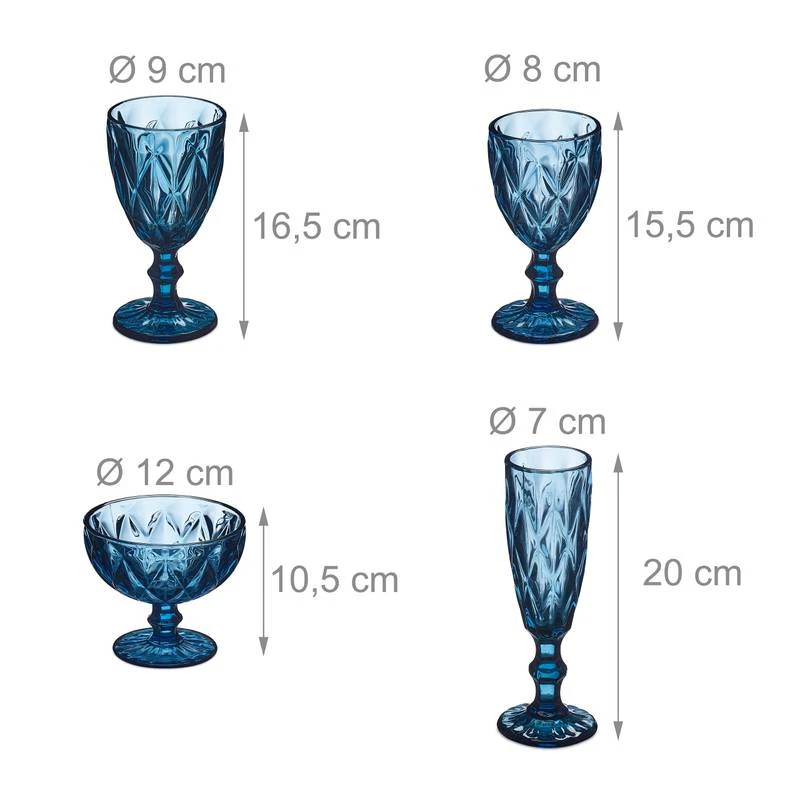 Lot De 7 Verres Bleus – Image 8