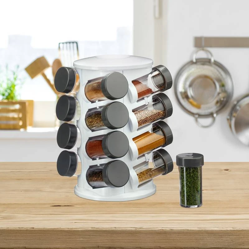 Carrousel à épices Blanc 16 Pots – Image 3