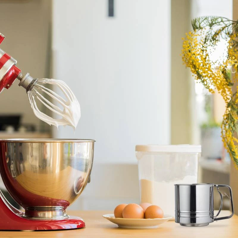 2x Tamis Pour Farine Manuels Acier Inox – Image 4