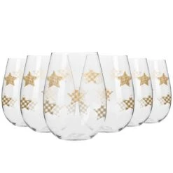 Krosno Star Verres à Avec étoile Dorée