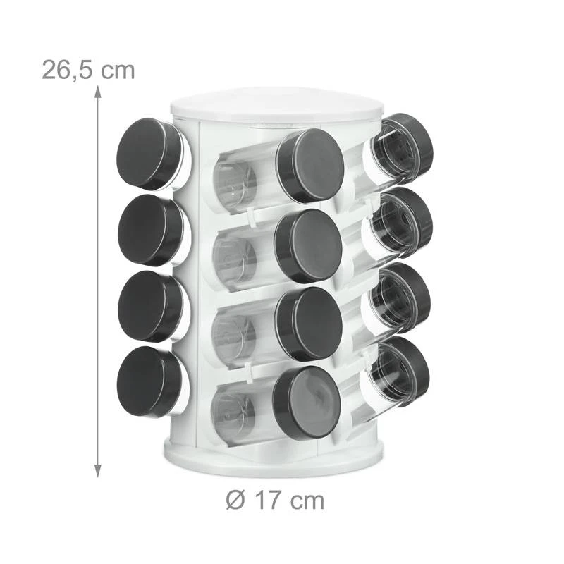 Carrousel à épices Blanc 16 Pots – Image 10