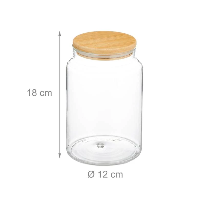 Lot De 3 Bocaux Ronds En Verre – Image 7