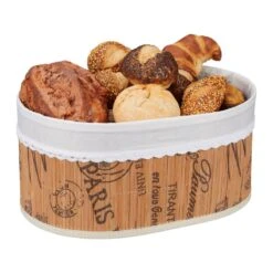 Corbeille à Pain En Bambou Et Tissu