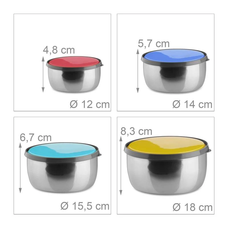 Lot De 4 Bols Avec Couvercle – Image 9