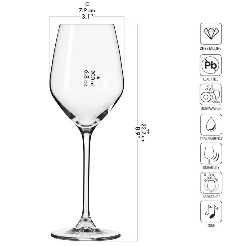 Krosno Splendour Verres à Vin Blanc – Image 3