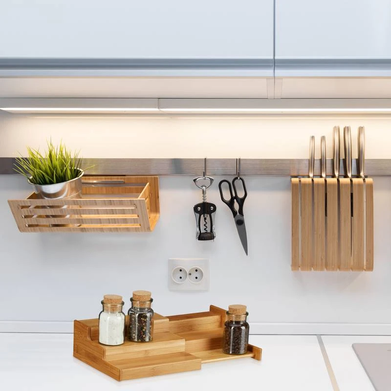 Étagère Épices Bambou 3Étages Extensible – Image 2